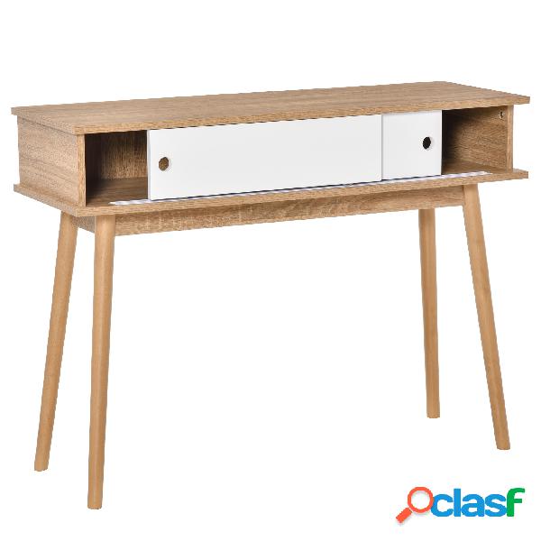 HOMCOM Mueble Recibidor Mesa de Consola con Doble Puerta