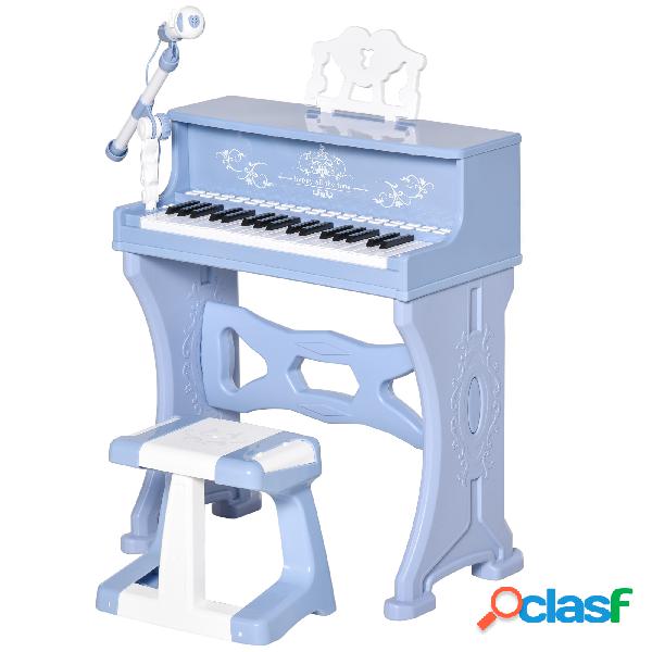 HOMCOM Piano Electrónico Infantil de 37 Teclas Juego de