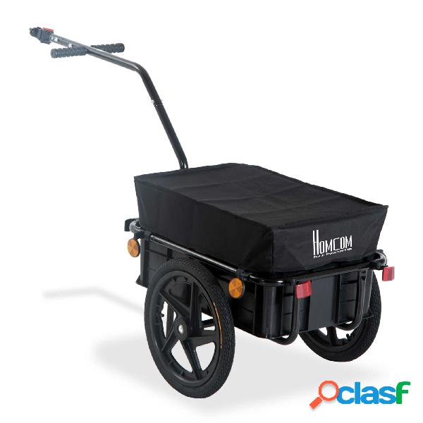 HOMCOM Remolque de Bicicleta para Carga 40kg Equipaje