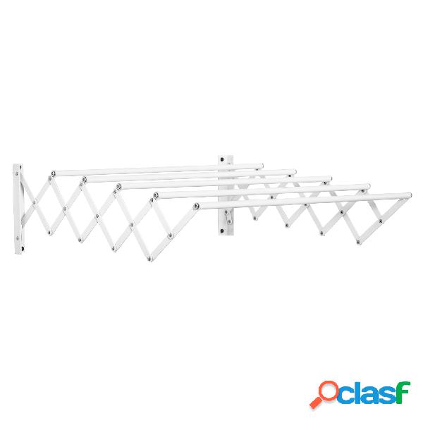 HOMCOM Tendedero de Pared Extensible de 63,5 cm Tendedero de