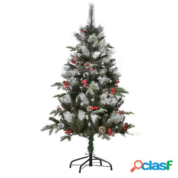 HOMCOM Árbol de Navidad Artificial 120 cm con 266 Ramas 27