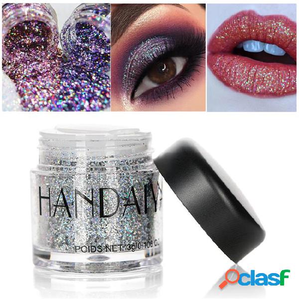 Handaiyan brand glitter eyeshadow diamond shimmer lips loose