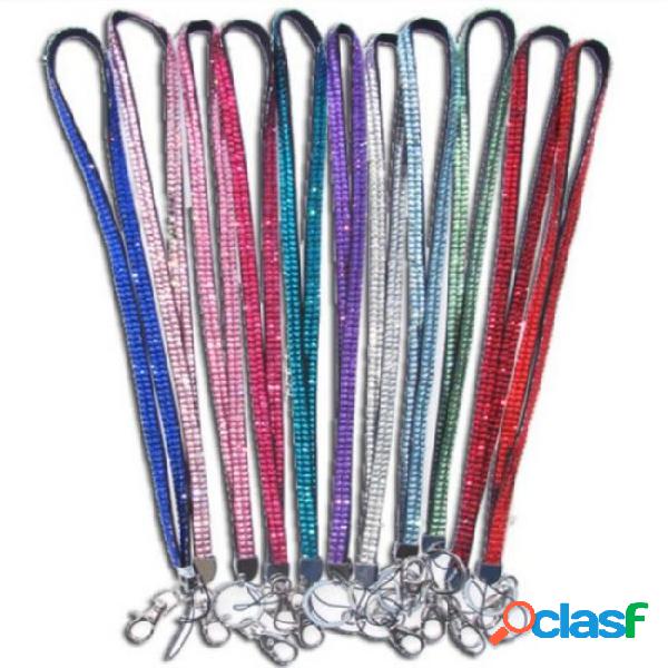 Hang neck rope fashion lanyard with metal clip badge holders