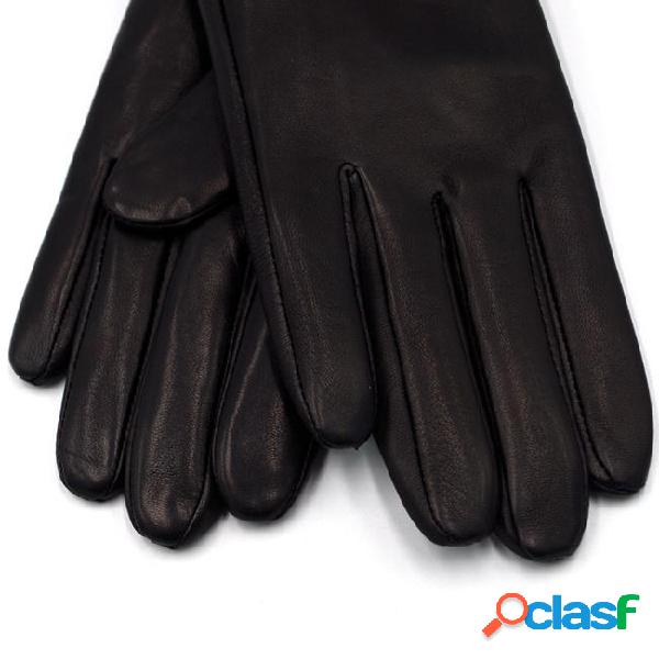 Harssidanzar womens genuine luxury leather gloves with belt