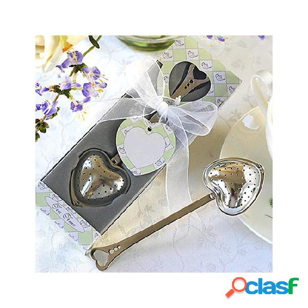 Heart design spoon tea infuser filter wedding bridal shower