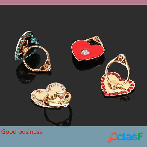 Heart-shaped mobile phone ring buckle small heart set