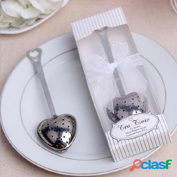 Heart shaped tea infuser spoon strainer filter stainless