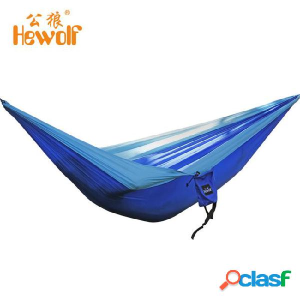 Hewolf 260*130cm large size portable 2 people hammock