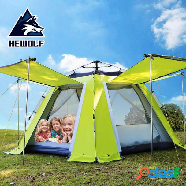 Hewolf 3-4 person automatic huge faimliy party hiking travel