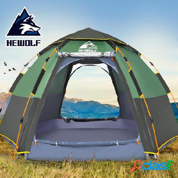 Hewolf quick automatic open tent 5-8 persons double layer
