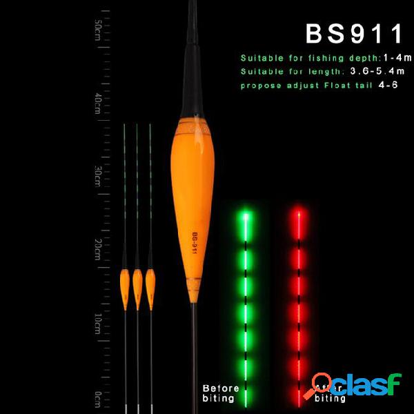 High 3 pcs smart fishing float led light night luminous