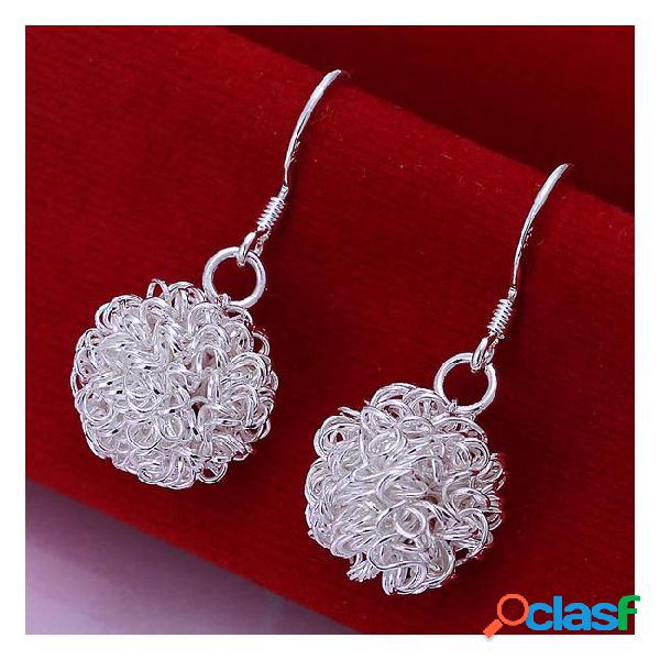 High quality 925 sterling silver earrings blooming flower