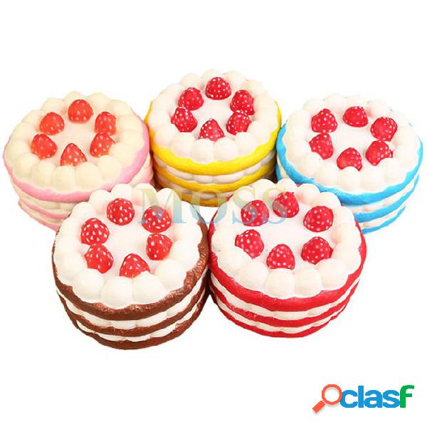 High quality artificial squishy strawberry cake shape cream