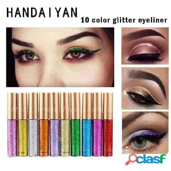 High quality goods handaiyan shiny liquid eyeliner 10 color