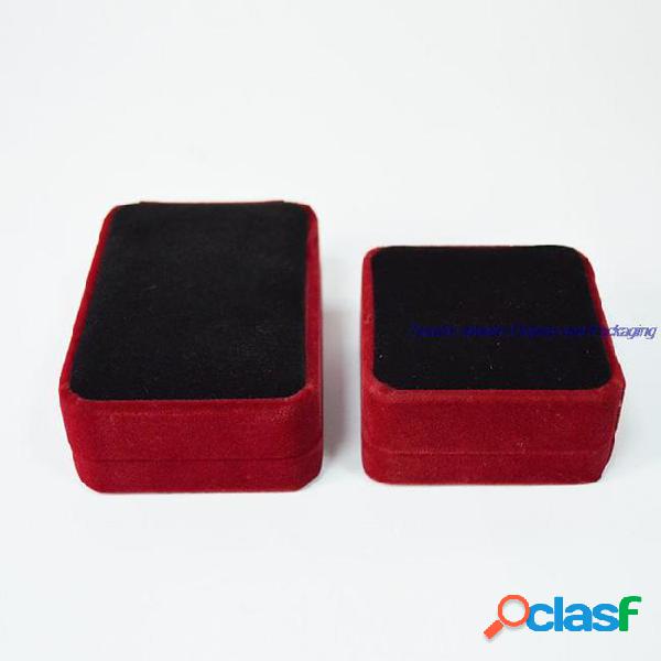 High quality pendant boxes organizer red velvet jewelry