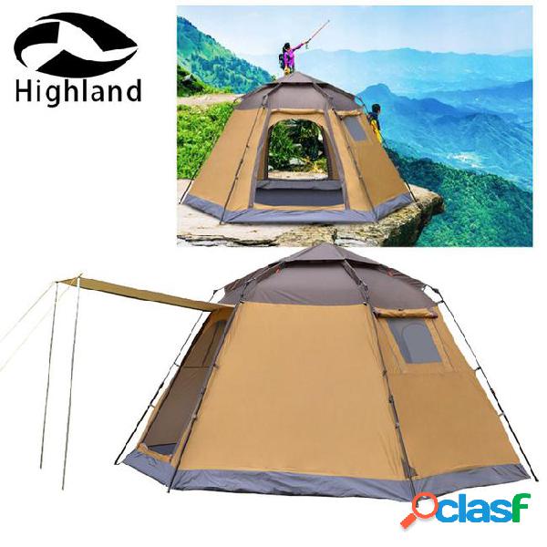 Hiking tent outdoor 5-8 people automatic hex speed open