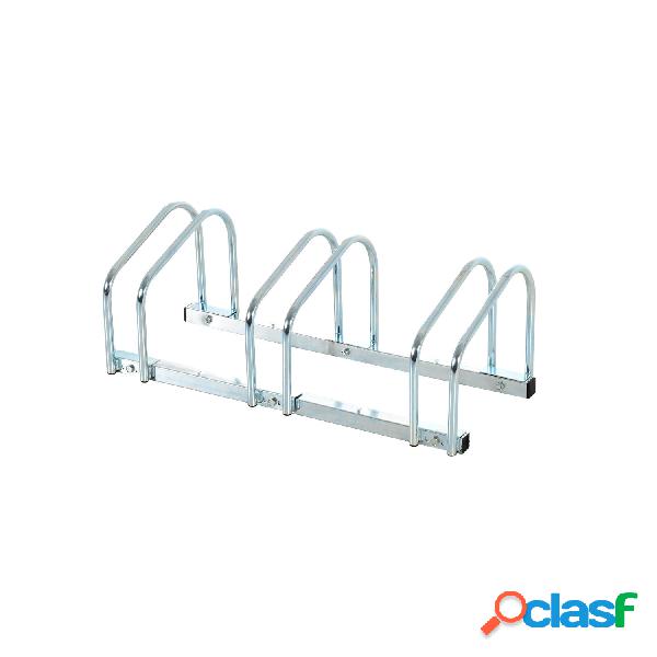 HomCom® Aparcamiento 3 Bicicletas Soporte Aparcar Bici