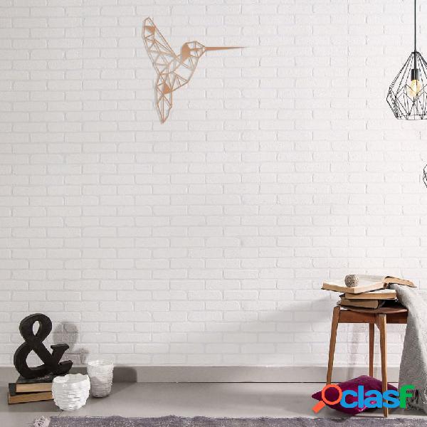 Homemania Adorno de pared Bird acero cobre 44x44 cm