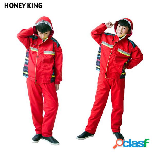 Honeyking 2pcs child waterproof boys girls clothing sets