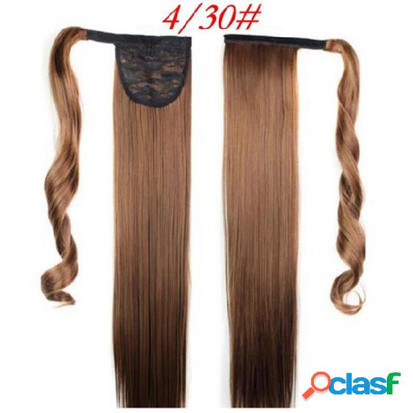 Horsetail 60cm long straight clip in hair tail false