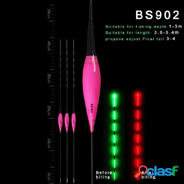 Hot 3 pcs smart fishing float led light night luminous