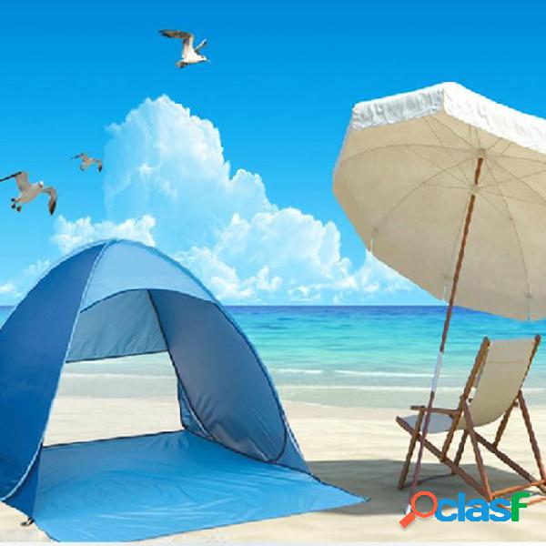 Hot anti-uv semi-open half-open beach sunshade tent