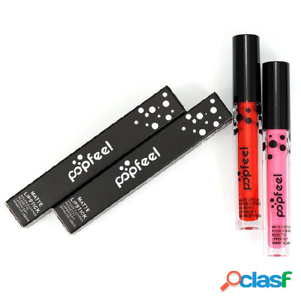 Hot sale popfeel waterproof 8 colors matte lipstick makeup