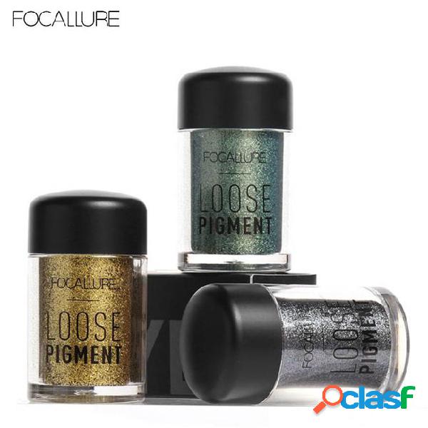 Hot sell focallure brand metallic glitter loose eyeshadow