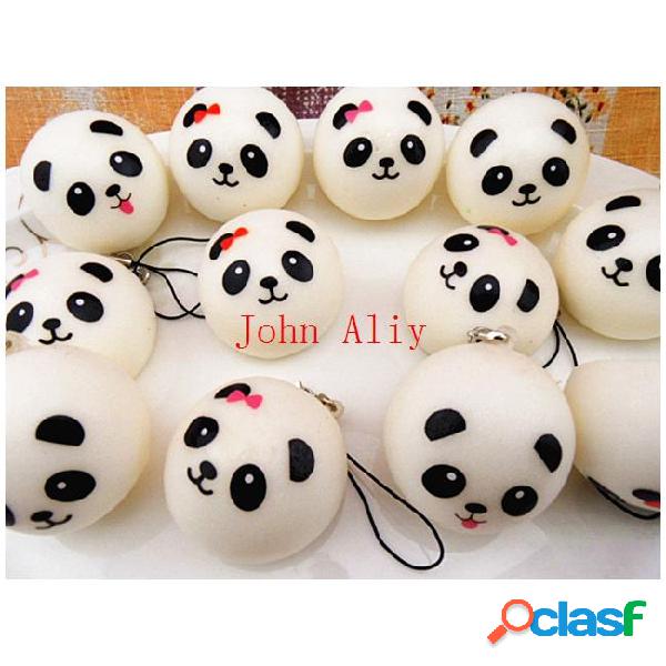 Hot selling 4 cm jumbo panda squishy charms kawaii buns
