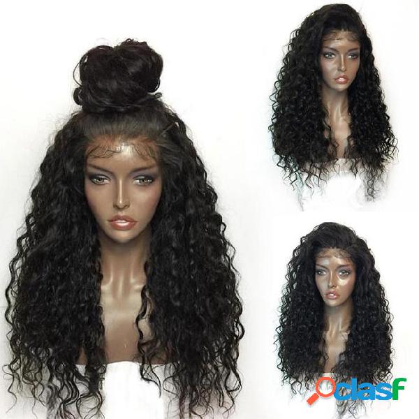 Hot synthetic lace front wigs heat resistant 1 piece black