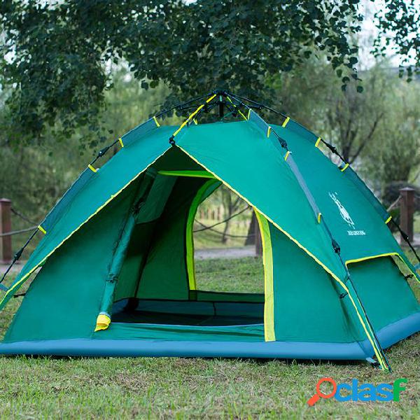 Hydraulic waterproof double layer tents 3-4 person camping