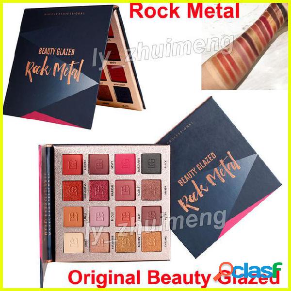 In stock beauty glazed eyeshadow rock metal palette 16