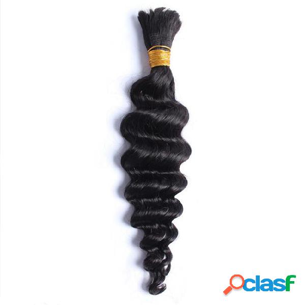 Indian deep wave hair bulk cheap human hair bulk for weave