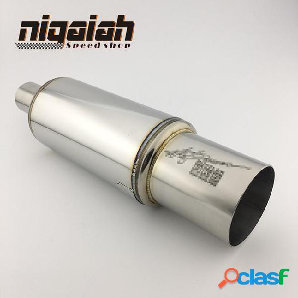 Inlet: 51/63mm car muffler universal 304 stainless steel