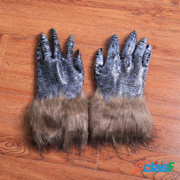 Jaycosin winter gloves women 2018 fur for ladies halloween