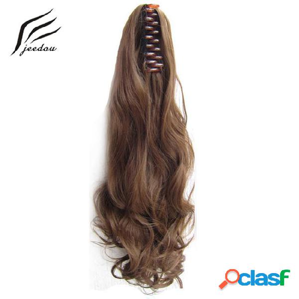 "Jeedou claw ponytail wavy synthetic hair 22 55cm 170g