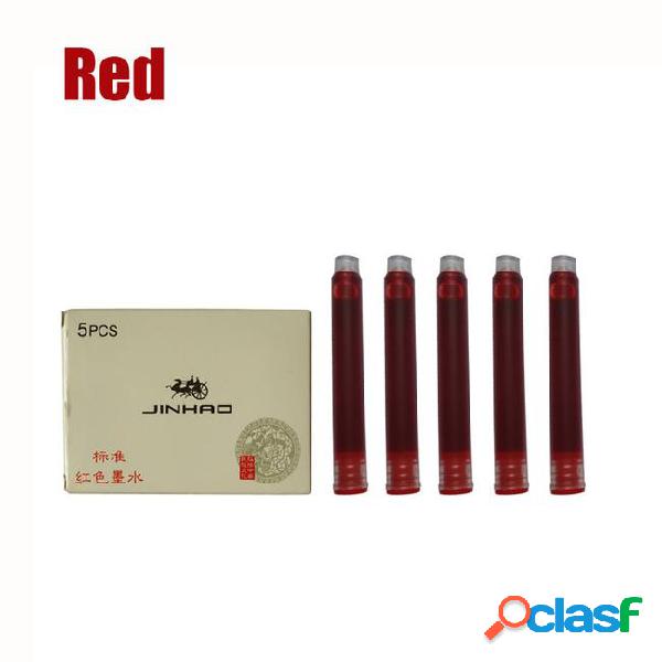 Jinhao lots of 25 pcs fountain pen ink cartridges red ink