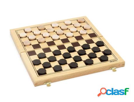 Jogo de Mesa JEUJURA Checkers Game - Folding Box (6 Anos)