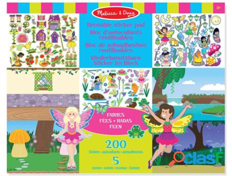 Jogo de Mesa MELISSA & DOUG Reusable Sticker Pad - Fairies