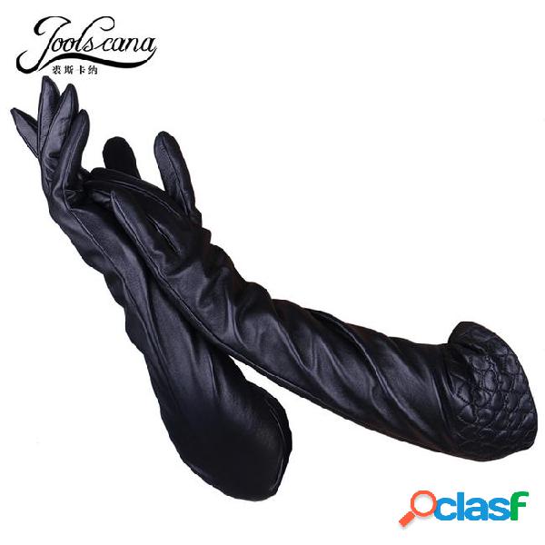 Joolsnaca winter gloves women long sleeve gloves female