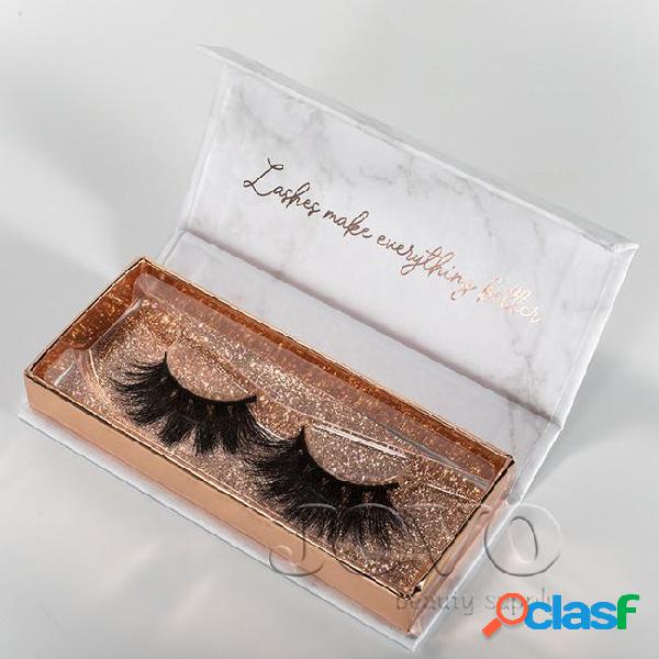 Jovo beauty supply 5d 25mm long mink lash with marble