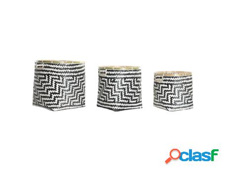 Juego De Cestas Dkd Home Decor Colonial Bambú (40 X 40 X 39