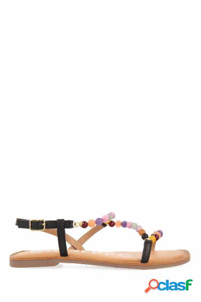 Jussara sandalia con cristales multicolor