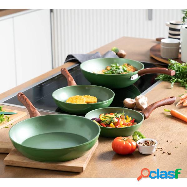 Just Vegan Sartén ECO CeraVegan aluminio verde 24 cm