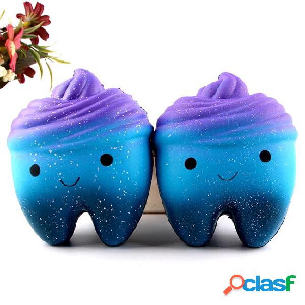 Kawaii cute squishy slow rebound starry tooth cake soft can