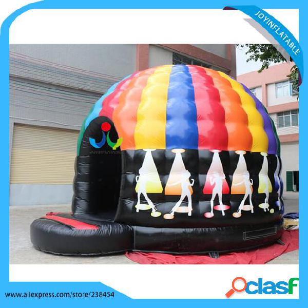 Kids adults music party disco dome bounce house with light