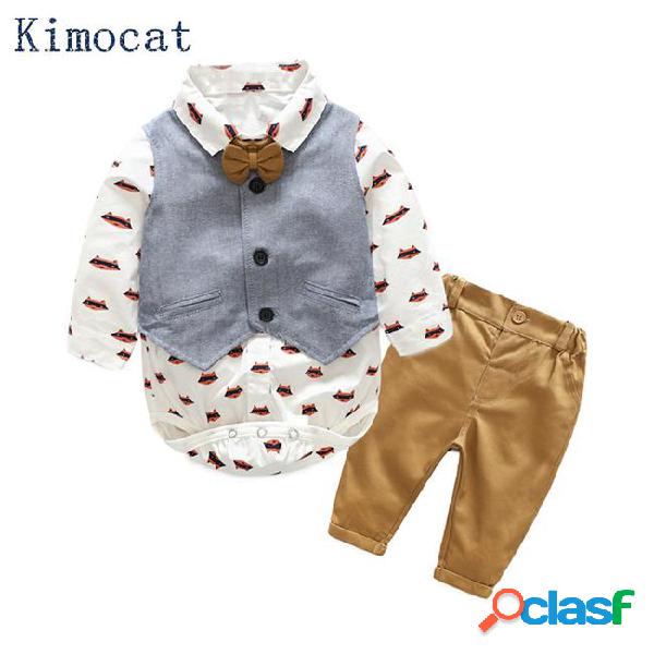 Kimocat newborn baby boy clothes set birthday christening