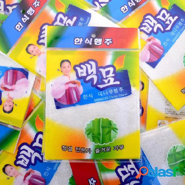 Kinds white non-stick oil cleaning towel bamboo fiber