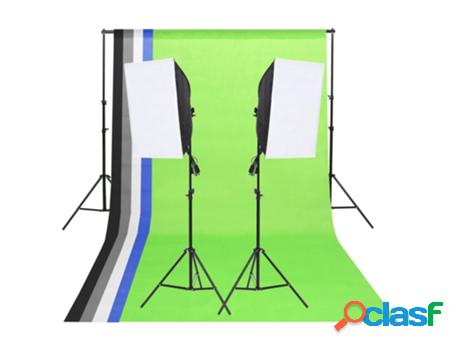 Kit de Iluminación para Estúdio VIDAXL Fondos y Softboxes