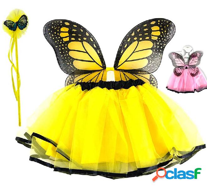 Kit de Mariposa para niña en colores surtidos: Alas, Varita